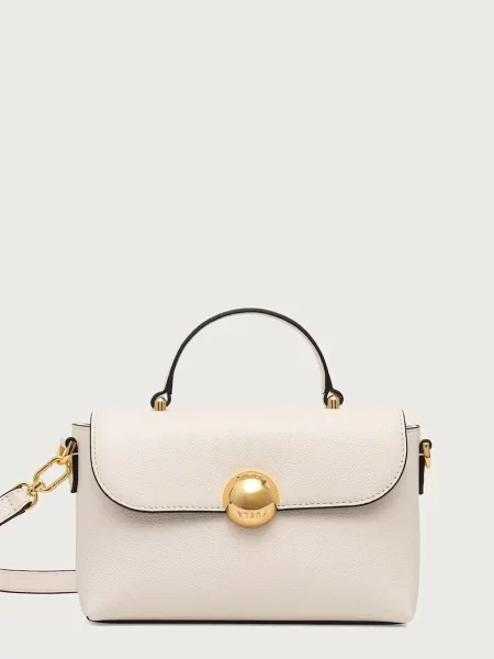 Furla geantă pentru femei din piele Moonlight Mini Top Handle bej