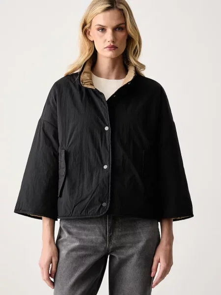 United Colors of Benetton jachetă reversibilă pentru femei negru