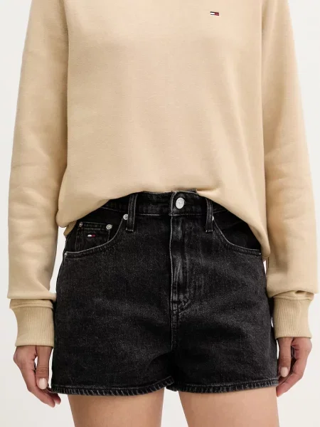 Tommy Jeans szorty jeansowe czarne