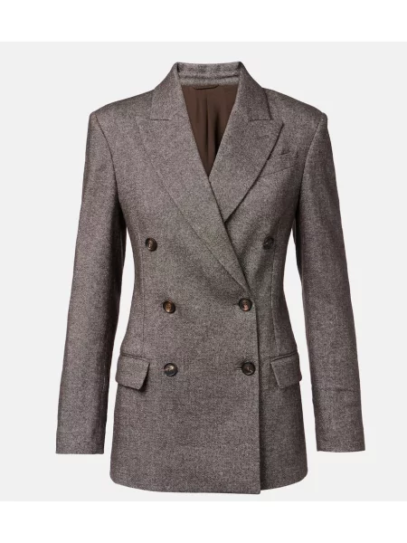 Sacou Brunello Cucinelli de lână maro