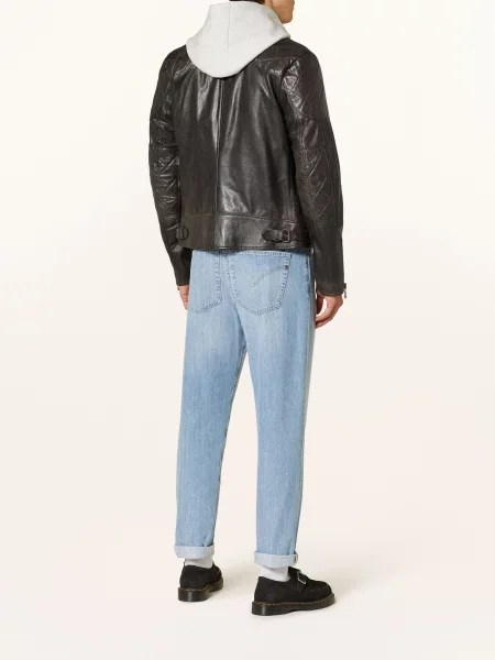 Belstaff Kožená Bunda Outlaw tmavě hnědá