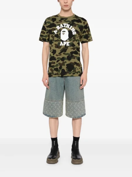 Tricou A Bathing Ape® cu imagine verde