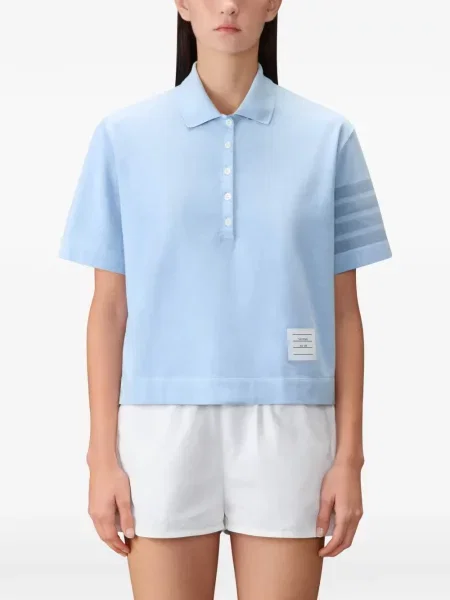 Top Thom Browne din jerseu albastru