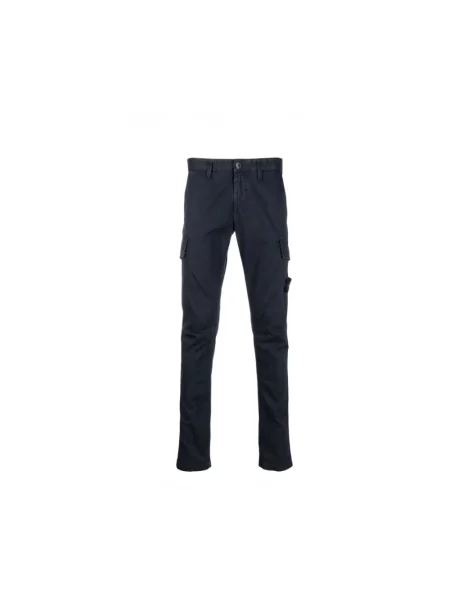 Skinny spodnie cargo Stone Island z kamieniami niebieskie