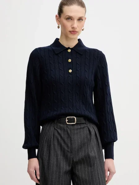 Barbour pulover din amestec de lână Evie bleumarin