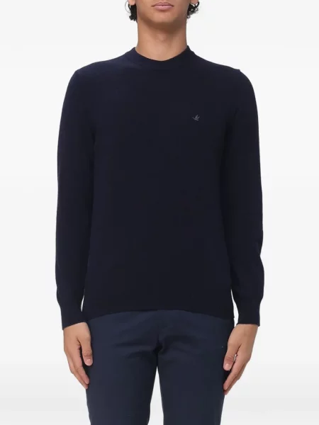 Haftowany sweter Brooksfield niebieski