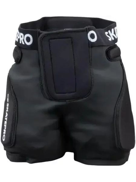 Sporty zimowe Spodenki Ochronne SkatePro Junior Crash Spodnie M czarny