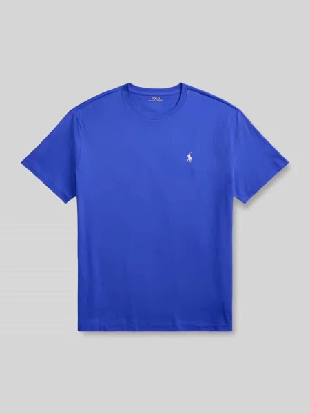 T-shirt o kroju regular fit z czystej bawełny Polo Ralph Lauren niebieska
