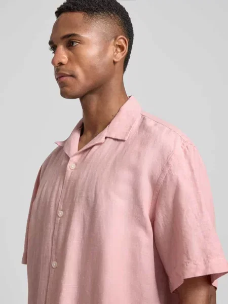 Koszula casual o kroju relaxed fit z mieszanki lnu i bawełny model RLXCLAY' Selected Homme