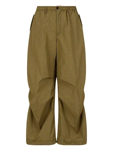 Pantaloni Marni în carouri verde