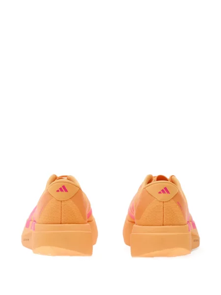 Běžecké pruhované prošívané tričko Adidas oranžové