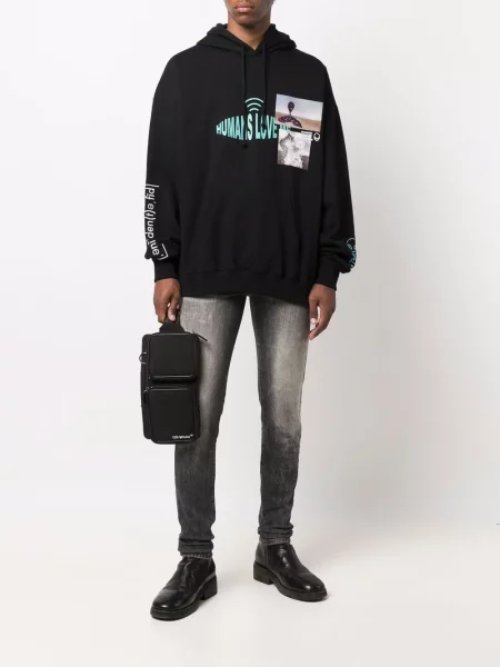 Hoodie Diesel μαύρο
