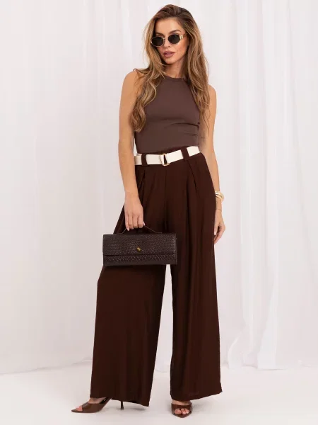 Pantaloni Rue Paris maro