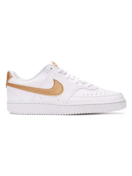 Buty Nike Court Vision Low Next Nature white/metallic gold białe