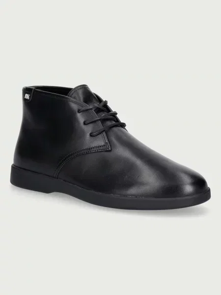 Michael Kors ghete pentru bărbați din piele Wesley Boot negru