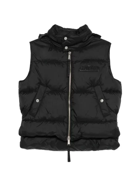 Vestă Dsquared2 cu glugă negru