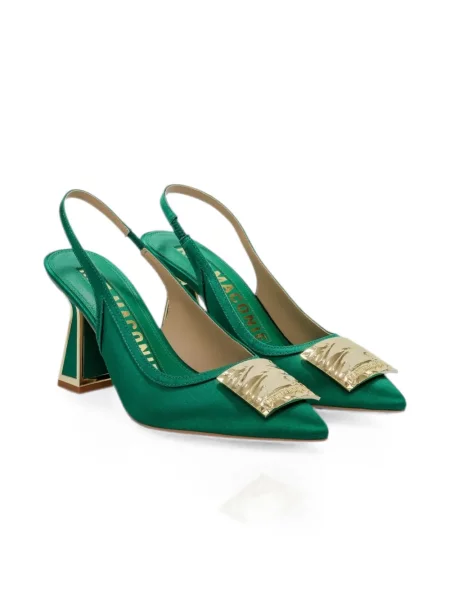 Pantofi cu toc Kat Maconie slingback cu autograf verde
