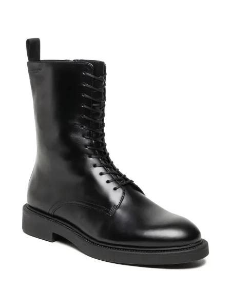 Botine Vagabond cu șireturi cu platformă din dantelă negru