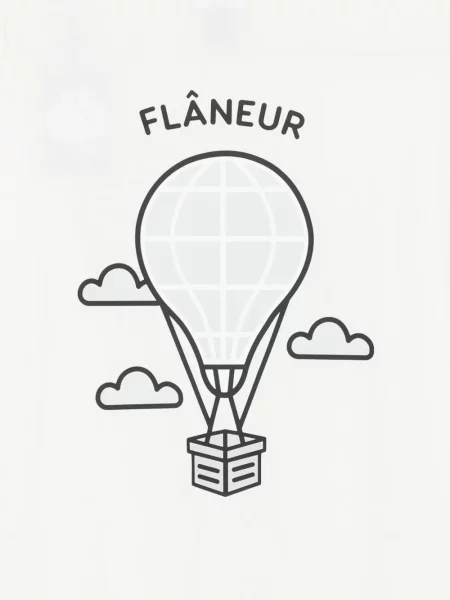 Tricou Flâneur cu imagine alb