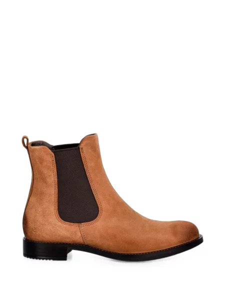 Botine chelsea Ecco din piele de căprioară maro