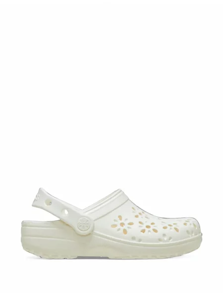 Класически мюли Crocs на цветя бяло