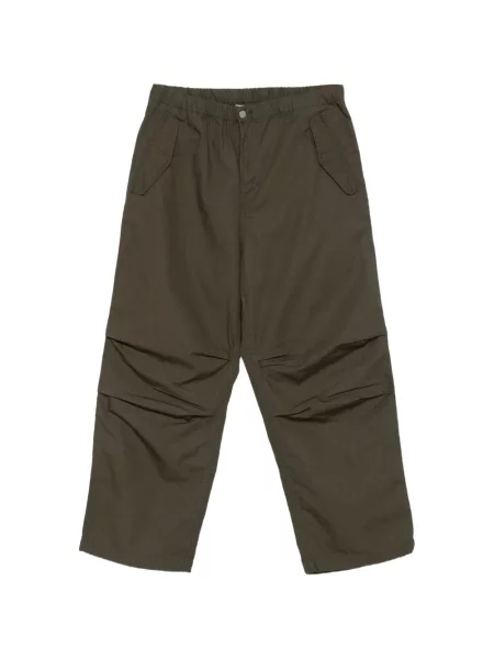 Pantaloni Carhartt Wip cu autograf verde