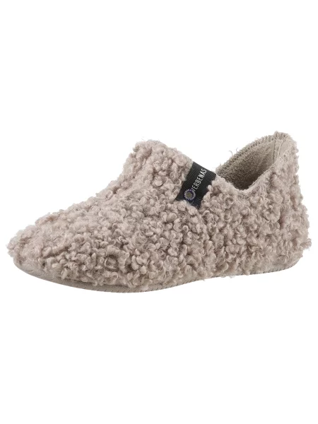 VERBENAS Papuci de casă YOI gri taupe / negru alb