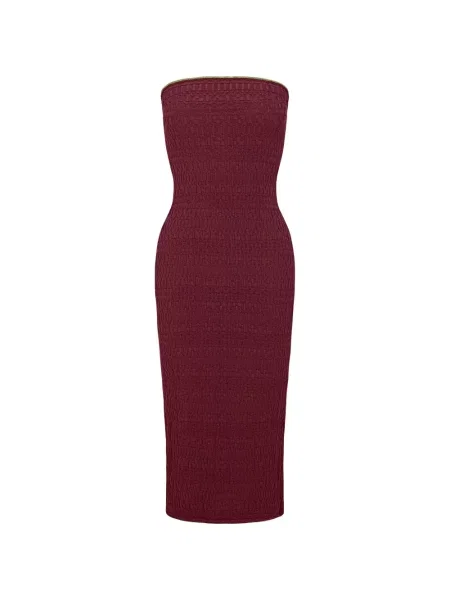 Rochie midi Tropic Of C fără bretele roșu