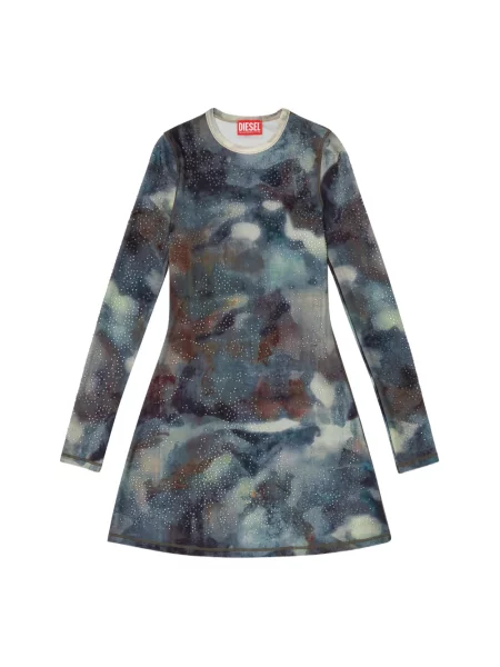 Sukienka mini Diesel garniturowa zielona