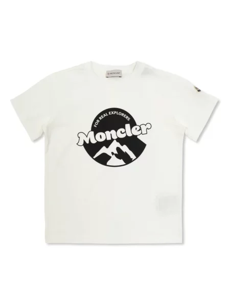 Koszulka dziecięca Moncler Enfant biała