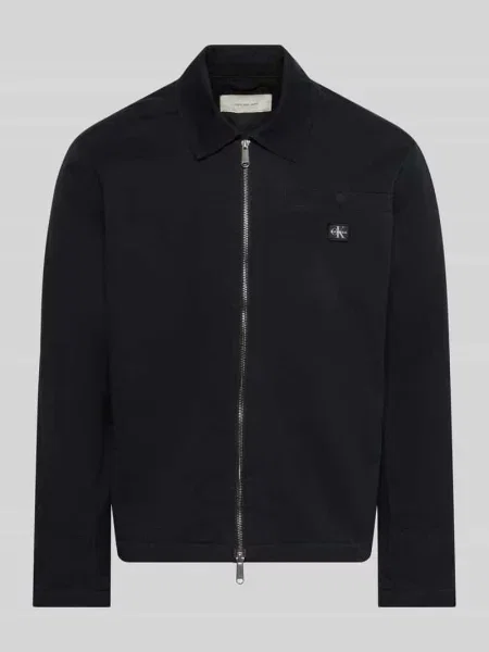 Kurtka koszulowa z czystej bawełny w kroju regular fit Calvin Klein Jeans czarna