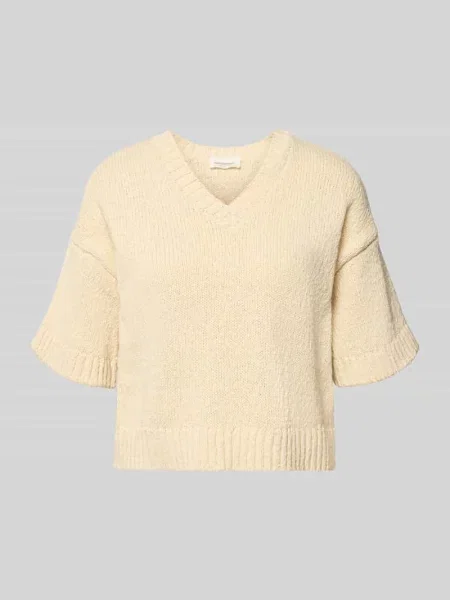 Sweter w dzianinowym wyglądzie o kroju regular fit model Hannalie' Msch Copenhagen beżowy