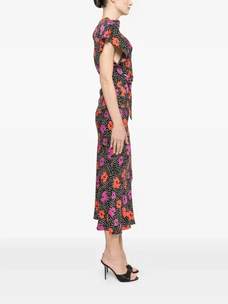 Cămașă Nissa cu model floral cu imagine negru