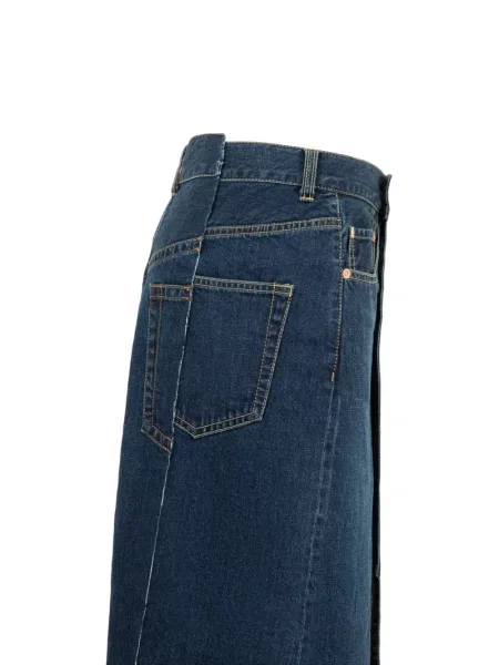 Fusta maxi Sacai asimetrică albastru