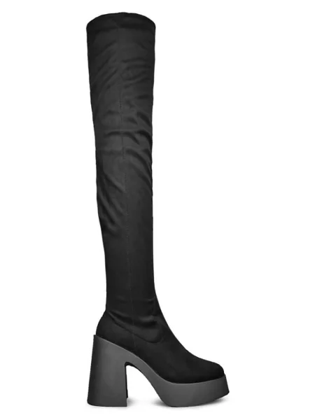 Altercore cizme Daphne Faux Suede femei cu platforma negru