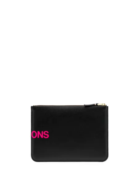 Portofel Comme Des Garçons Wallet din piele cu imagine negru