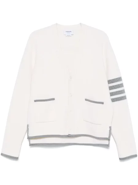Kardigan Thom Browne w paski biały