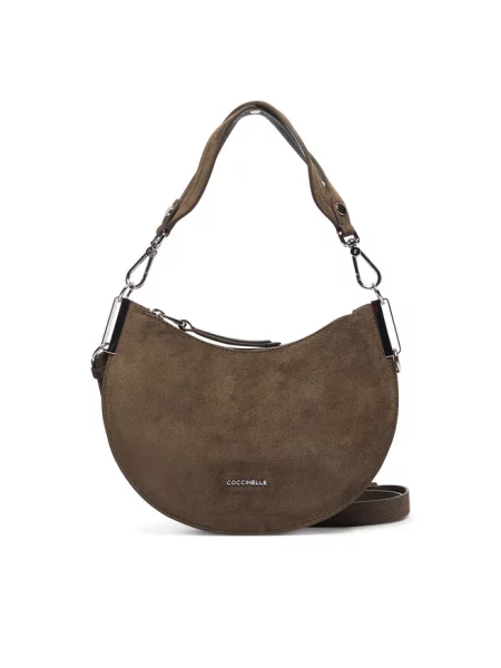 Coccinelle torebka crossbody zamszowa zielona