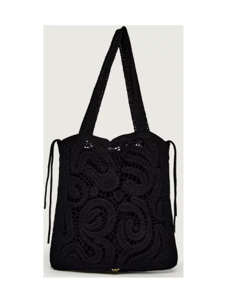 Pinko Geantă de plajă GEOMETRICO negru