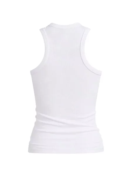 Top Balenciaga cu broderie alb