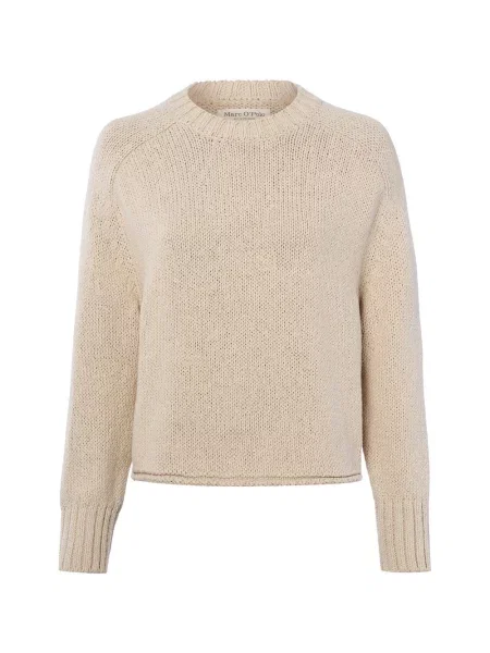 Marc O'Polo Sweter z dzianiny Kobiety wypukły wzór tkaniny S beżowy