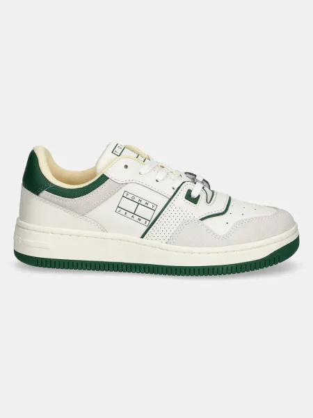 Superge Tommy Jeans RETRO BASKET WASHED SUEDE bež