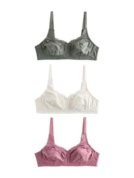 Next Sutien verde închis / roz alb
