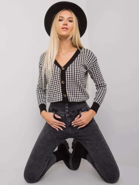 Pantaloni Fashionhunters cu talie înaltă gri