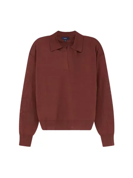 Sweter Soeur wełniany czerwony