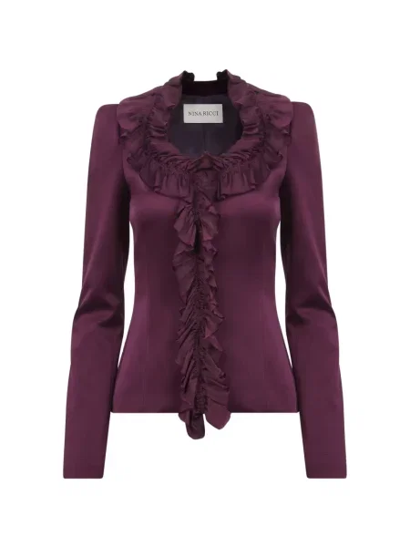 Geacă Nina Ricci cu volane violet