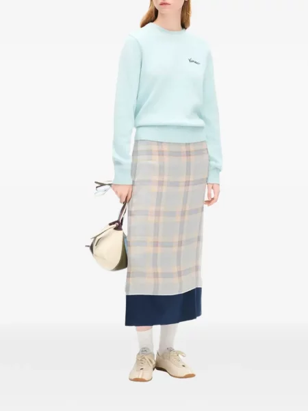 Pulover Kenzo cu broderie albastru