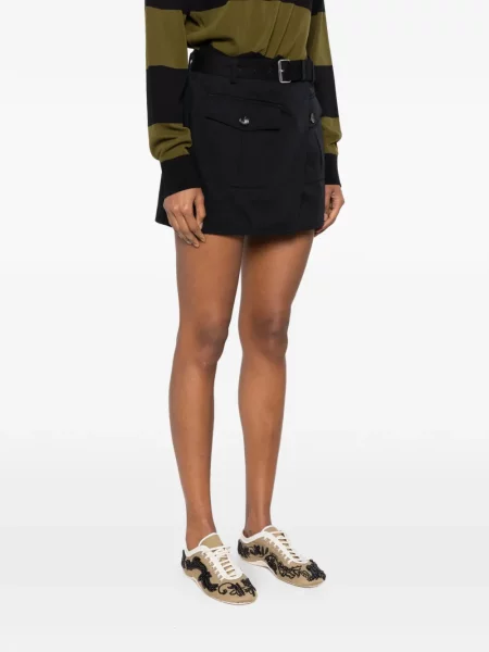 Cu centură pantaloni scurți Proenza Schouler negru
