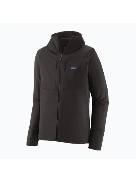 Мъжки суитшърт за трекинг Patagonia R1 Thermal Full Zip Hoody black черно