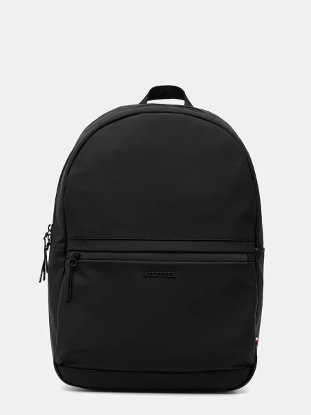 Раница Tommy Hilfiger голям с изчистен дизайн черно